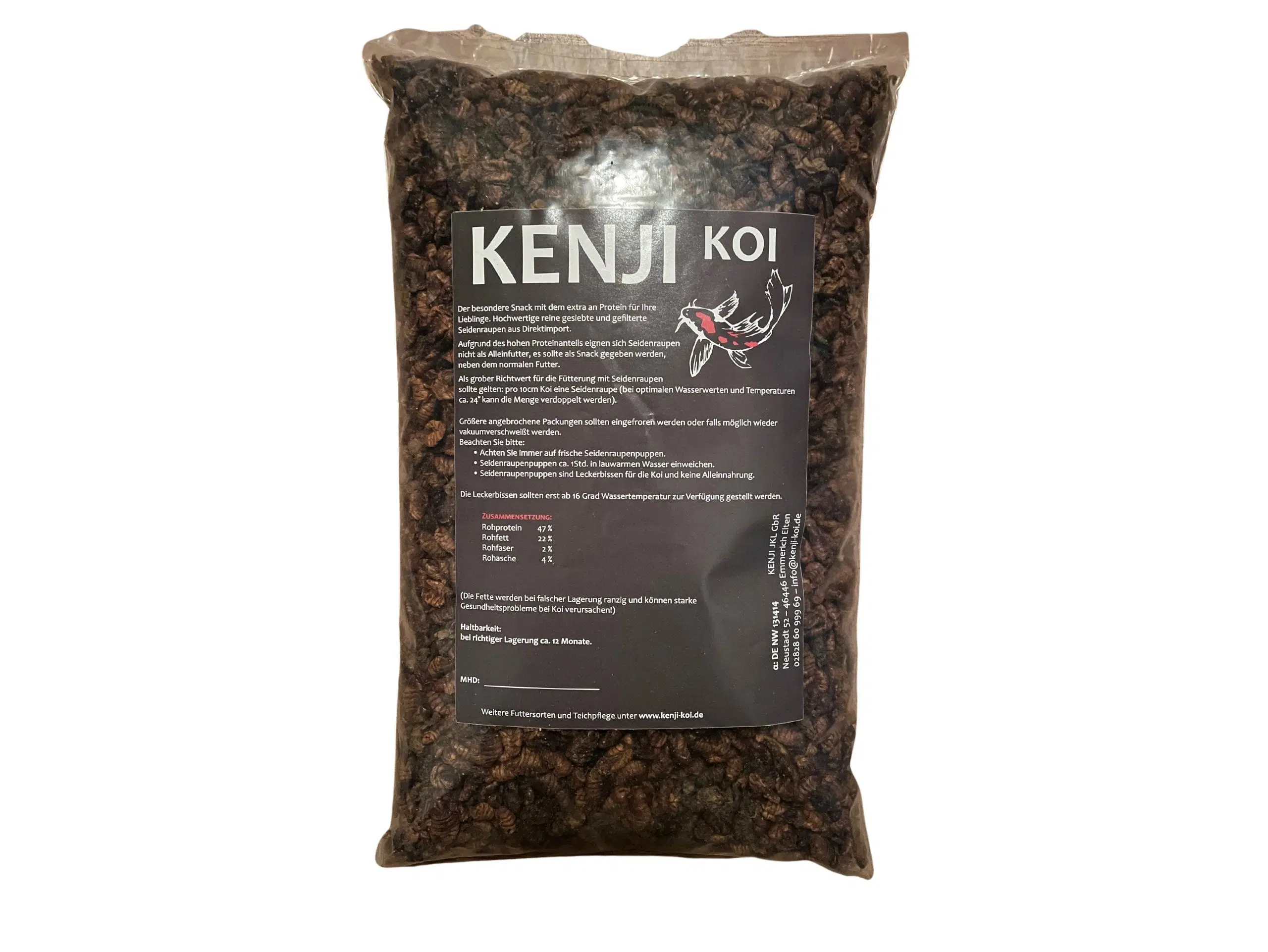 KENJI KOI Snack Rückseite KENJI KOI Snack - Seidenraupen – Bild 2