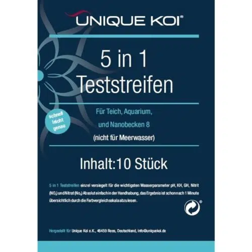 Unique Koi 5 in 1 Teststreifen (10 Stück) – Bild 1