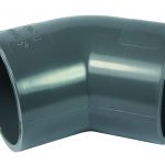 PVC-U Winkel 45° 2fach Klebemuffe