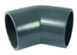 PVC-U Winkel 45° 2fach Klebemuffe