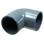PVC-U Winkel 90&deg; 2fach Klebemuffe