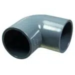 PVC-U Winkel 90° 2fach Klebemuffe