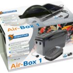 Bel&uuml;fterpumpe f&uuml;r den Teich inklusive Box f&uuml;r Wasserschutz