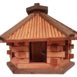 Vogelhaus 6-eckig mit Futtersilo