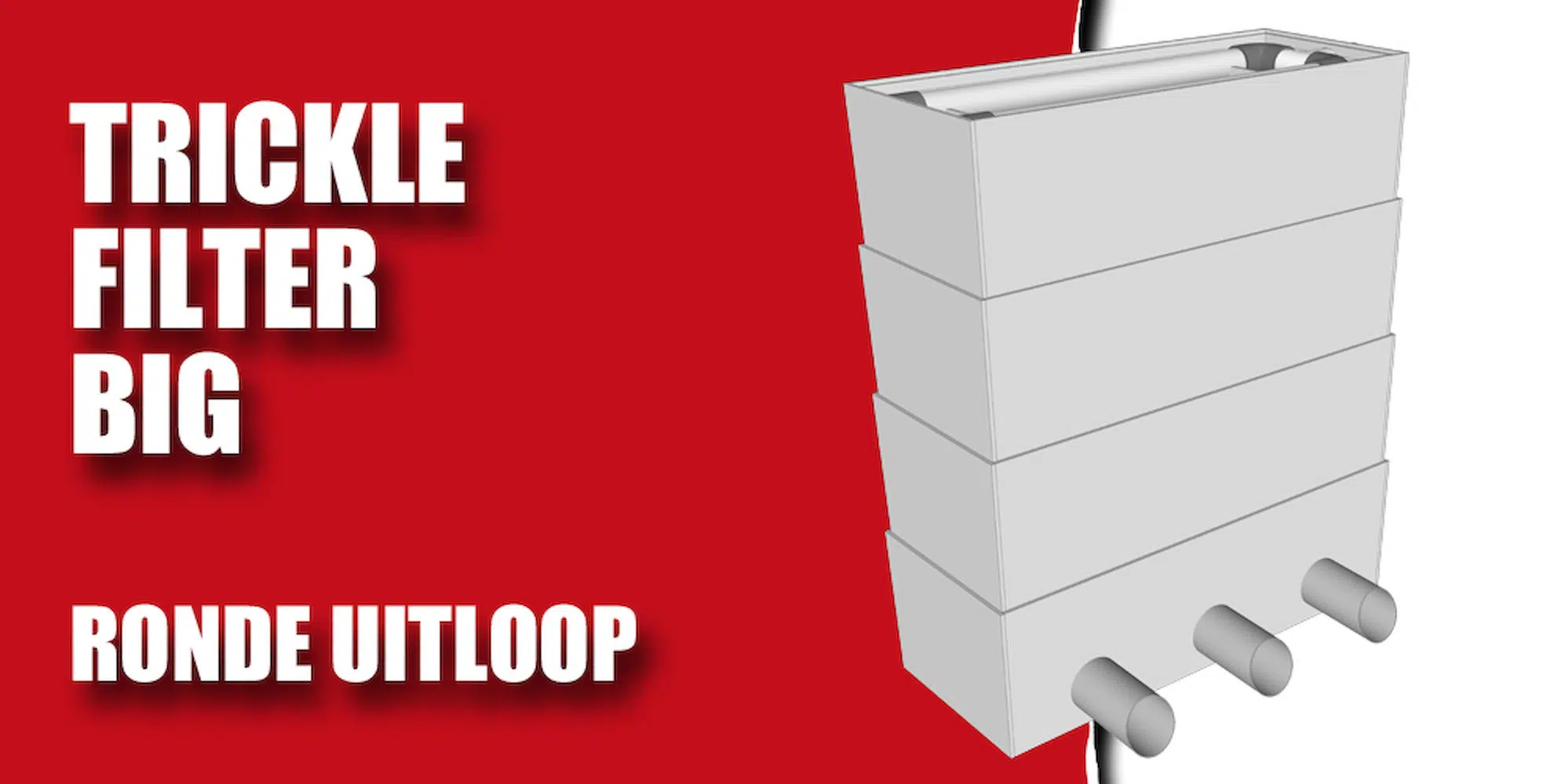 Red Label Trickle Tower 110 mm groß – Wasserfall-Auslauf